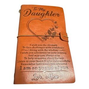 Engraved Leather Journal for Daughter